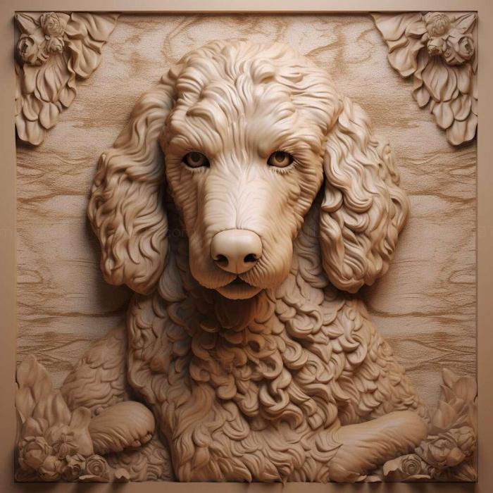 Nature and animals (Poodle dog 2, NATURE_7070) 3D models for cnc